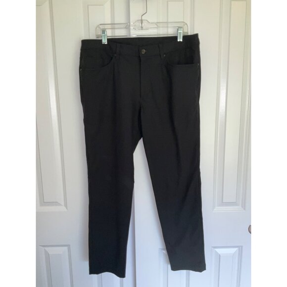 Lululemon size 36 x 30 ABC Slim-Fit Pant  *Warpstreme Black - Picture 2 of 6